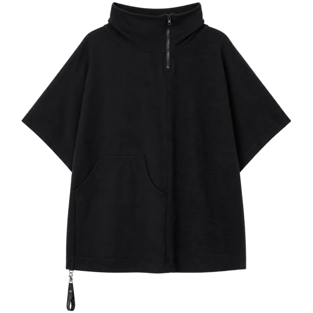[3 em 1] blusa curta comprida sobreposição