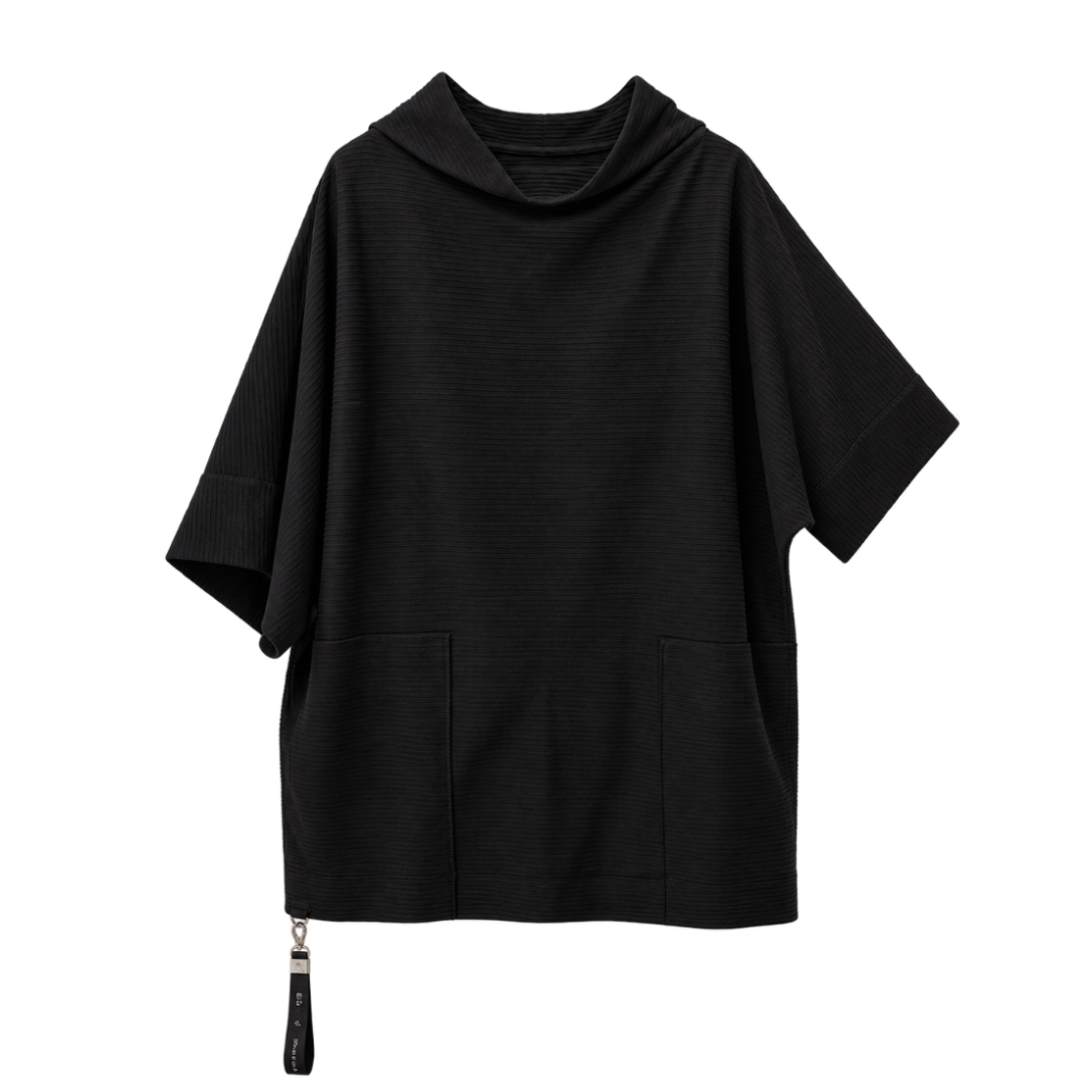 EC-M33-1 blusa gola alta e bolsos